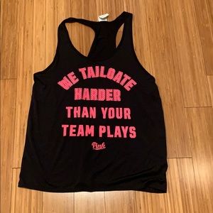 Victoria secret Razorback black/pink tank top